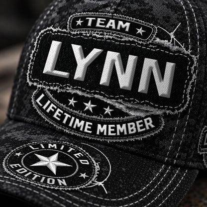 LYNN TC03 HH79  Personalized Black Camo Baseball Cap, Custom Name Family Hat