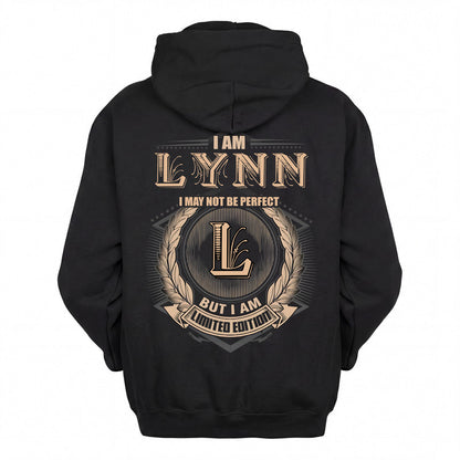LYNN 2K-101–Personalized Name Quote Apparel “I Am NAME May Not Be Perfect But I Am Limited Edition”
