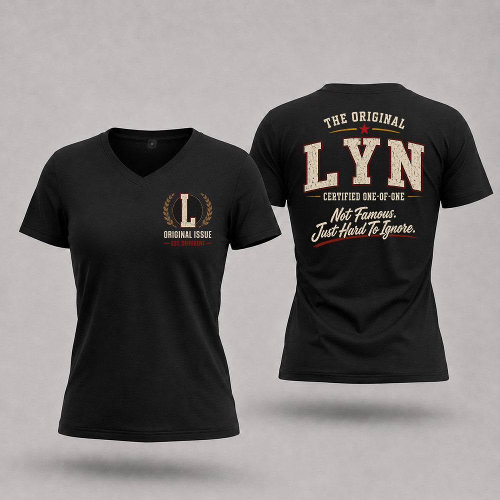 LYN W65-F6-168 – Personalized Original Issue Apparel “The Original NAME Certified One-of-One"