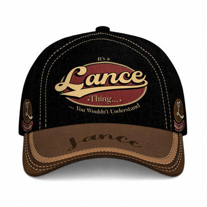 LANCE  TC06 HH79 Personalized Distressed Baseball Cap, Custom Retro Trucker Hat, Statement Dad Cap