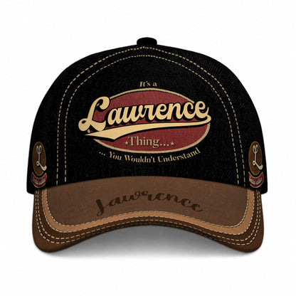 LAWRENCE  TC06 HH79 Personalized Distressed Baseball Cap, Custom Retro Trucker Hat, Statement Dad Cap