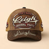 LEIGH TC02 HH79  Personalized Name Baseball Cap, Vintage Retro Hat, Custom Gift for Him & Her