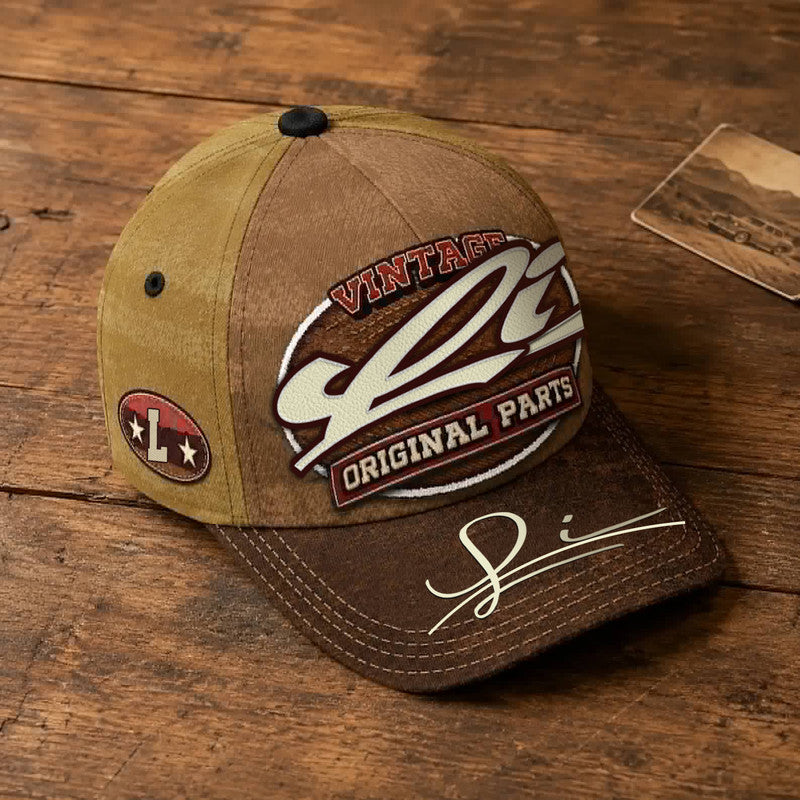 LI TC02 HH79  Personalized Name Baseball Cap, Vintage Retro Hat, Custom Gift for Him & Her