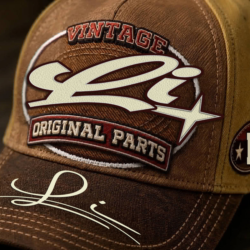 LI TC02 HH79  Personalized Name Baseball Cap, Vintage Retro Hat, Custom Gift for Him & Her