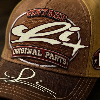 LI TC02 HH79  Personalized Name Baseball Cap, Vintage Retro Hat, Custom Gift for Him & Her