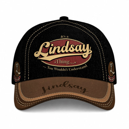 LINDSAY  TC06 HH79 Personalized Distressed Baseball Cap, Custom Retro Trucker Hat, Statement Dad Cap