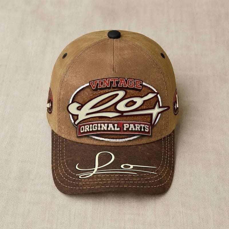 LO TC02 HH79  Personalized Name Baseball Cap, Vintage Retro Hat, Custom Gift for Him & Her