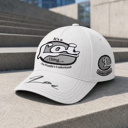 LOI  TC05 HH79  Personalized Distressed Baseball Cap, Custom Retro Trucker Hat, Statement Dad Cap, White version