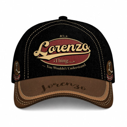 LORENZO  TC06 HH79 Personalized Distressed Baseball Cap, Custom Retro Trucker Hat, Statement Dad Cap