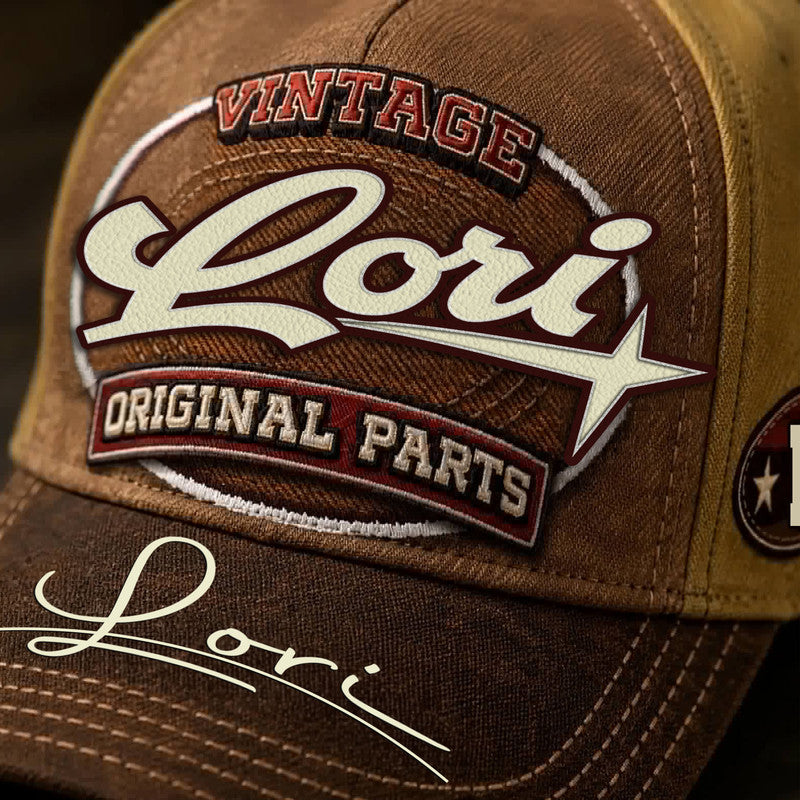LORI TC02 HH79  Personalized Name Baseball Cap, Vintage Retro Hat, Custom Gift for Him & Her