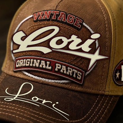 LORI TC02 HH79  Personalized Name Baseball Cap, Vintage Retro Hat, Custom Gift for Him & Her