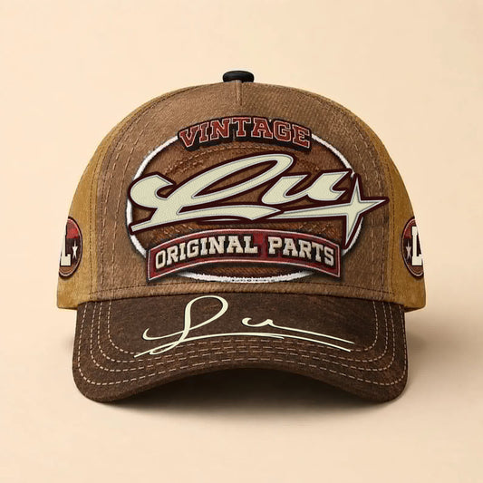 LU TC02 HH79  Personalized Name Baseball Cap, Vintage Retro Hat, Custom Gift for Him & Her