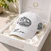 LU  TC05 HH79  Personalized Distressed Baseball Cap, Custom Retro Trucker Hat, Statement Dad Cap, White version