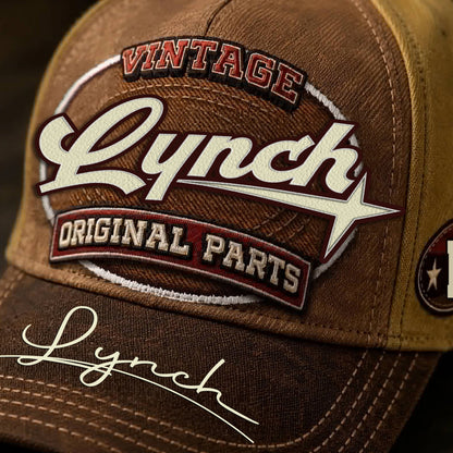 LYNCH TC02 HH79  Personalized Name Baseball Cap, Vintage Retro Hat, Custom Gift for Him & Her