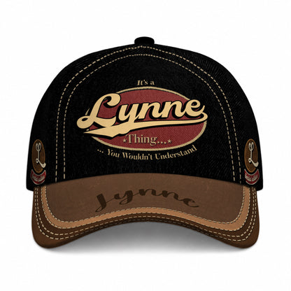 LYNNE  TC06 HH79 Personalized Distressed Baseball Cap, Custom Retro Trucker Hat, Statement Dad Cap