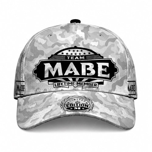 MABE TC01 HH79 Team Your Name Hat, Personalized Camo Baseball Cap, Custom Family Gift, Gift for Him Her