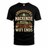MACKENZIE TT898-K6-229 – Personalized Funny Camping Quote Apparel “The Adventure Begins When The WiFi Ends”