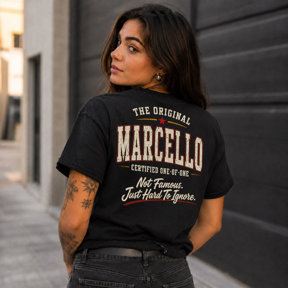 MARCELLO W65-F6-168 – Personalized Original Issue Apparel “The Original NAME Certified One-of-One"