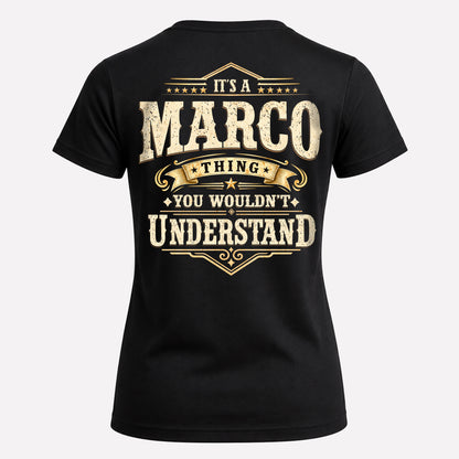 MARCO HH-F003–Personalized Name Quote Apparel “It’s an NAME Thing You Wouldn’t Understand”