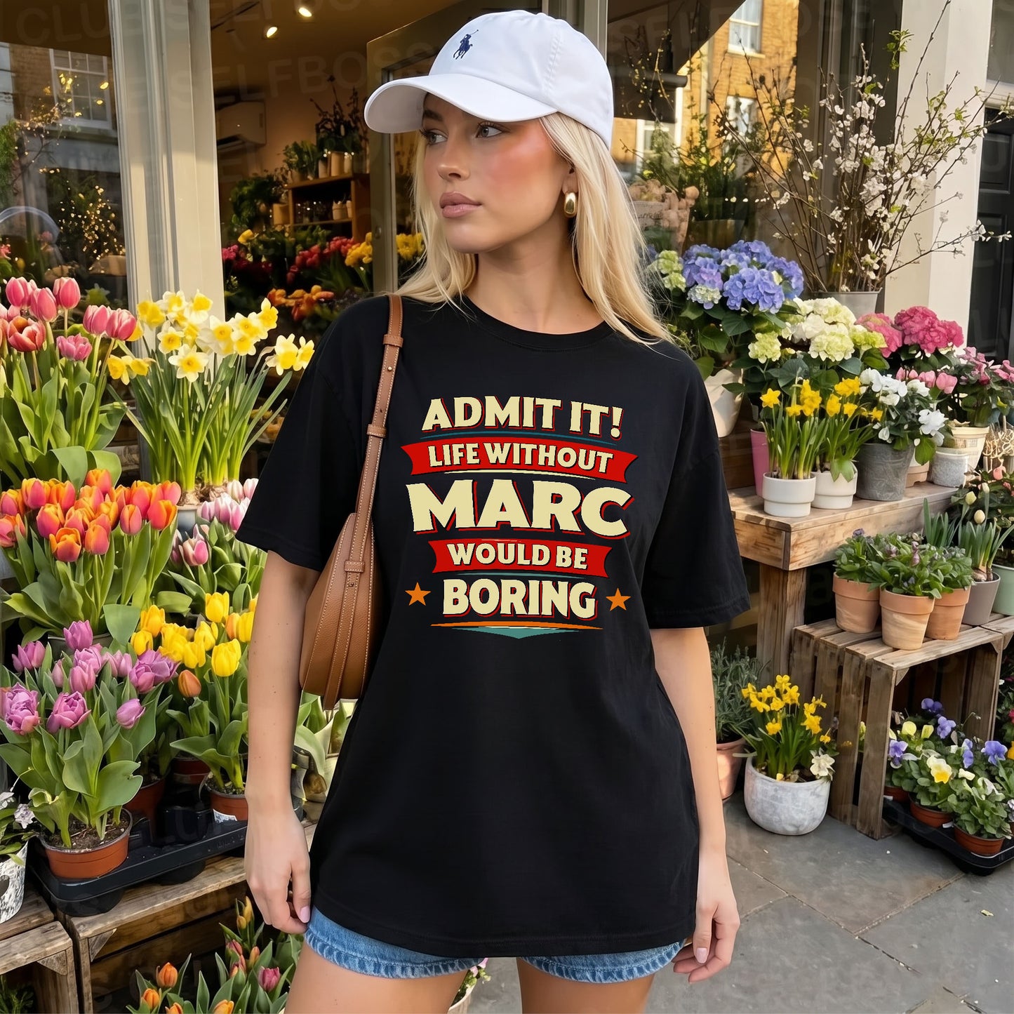 MARC HH88-K2-106–Personalized Funny Quote Apparel “Life Without NAME Would Be Boring”