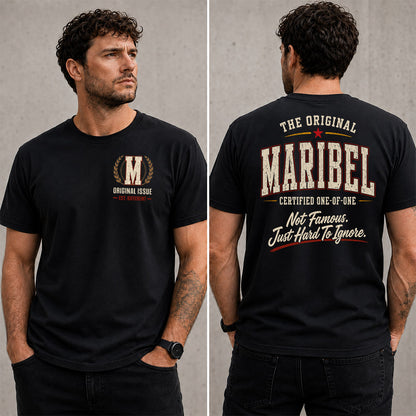MARIBEL W65-F6-168 – Personalized Original Issue Apparel “The Original NAME Certified One-of-One"