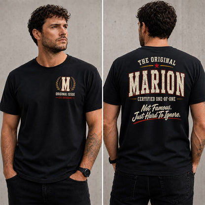 MARION W65-F6-168 – Personalized Original Issue Apparel “The Original NAME Certified One-of-One"