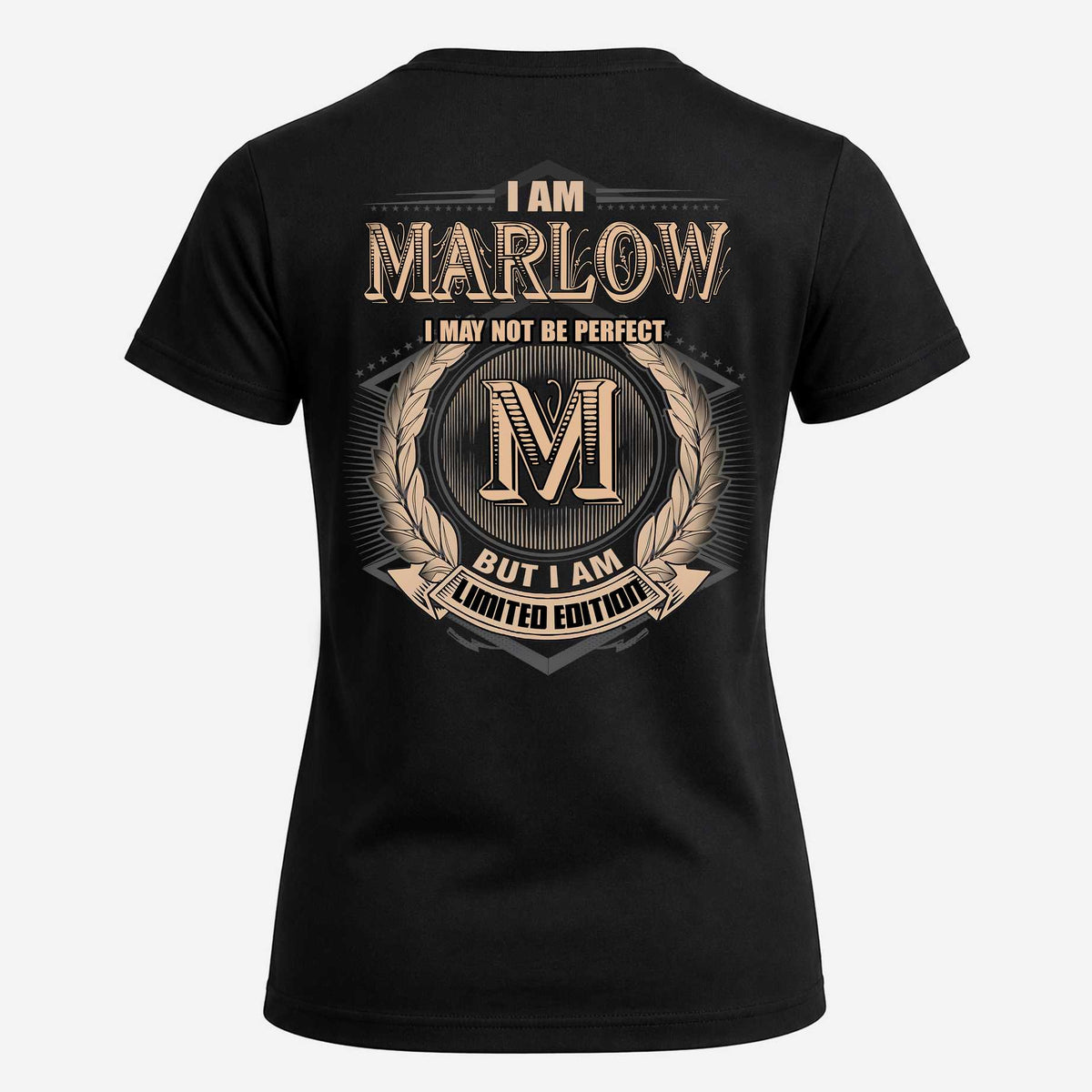 MARLOW 2K-101–Personalized Name Quote Apparel “I Am NAME May Not Be Perfect But I Am Limited Edition”