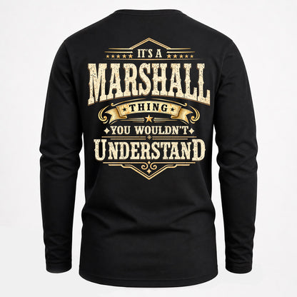 MARSHALL HH-F003–Personalized Name Quote Apparel “It’s an NAME Thing You Wouldn’t Understand”