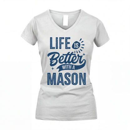 MASON HH88-K2–Personalized Name Quote T-Shirt Life Is Better With Unisex Gift