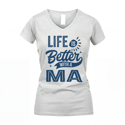 MA HH88-K2–Personalized Name Quote T-Shirt Life Is Better With Unisex Gift