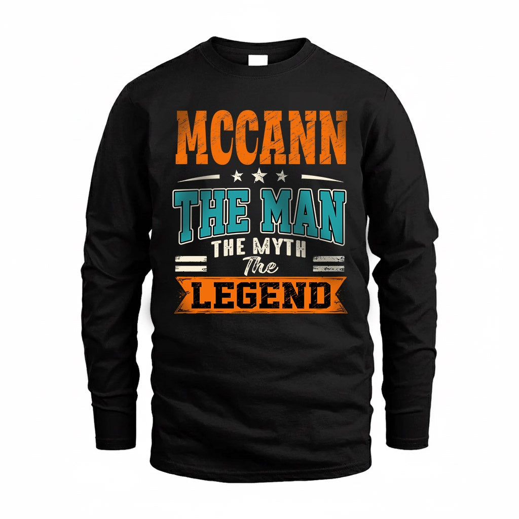 MCCANN HH F007 The Man The Myth The Legend Personalized Shirt – Gift for Men