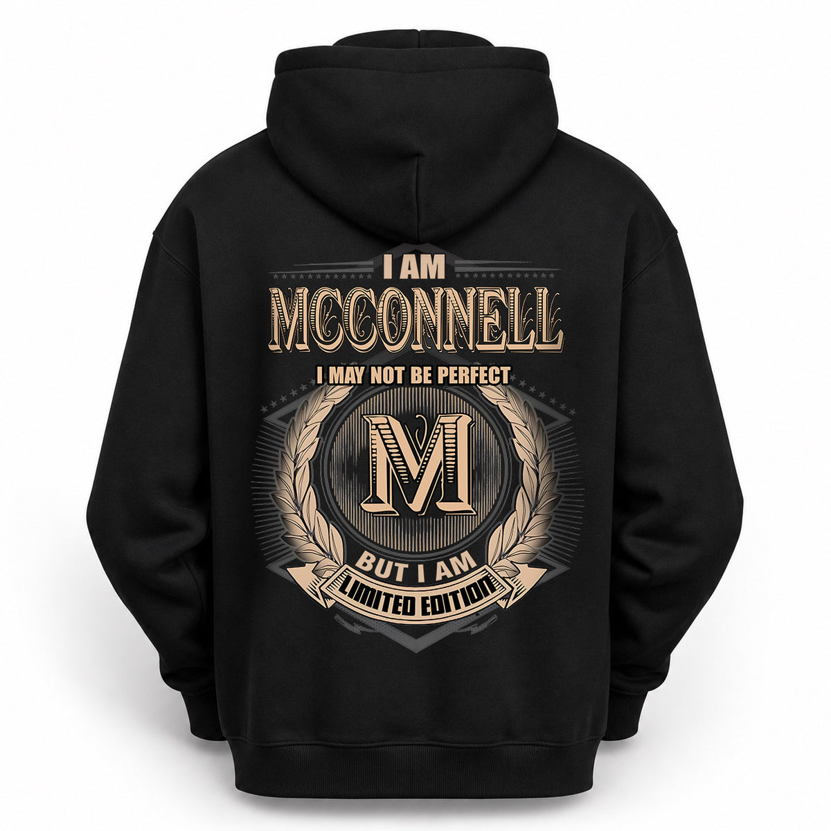 MCCONNELL 2K-101–Personalized Name Quote Apparel “I Am NAME May Not Be Perfect But I Am Limited Edition”