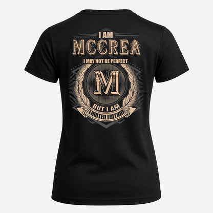 MCCREA 2K-101–Personalized Name Quote Apparel “I Am NAME May Not Be Perfect But I Am Limited Edition”