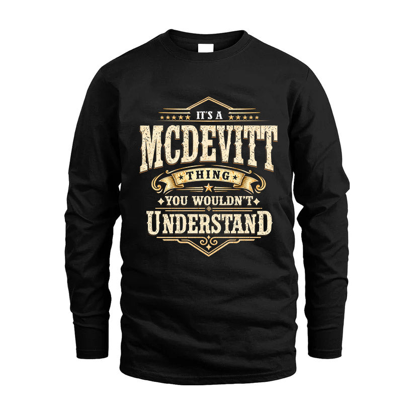 MCDEVITT HH-F009–Personalized Name Quote Apparel “It’s an NAME Thing You Wouldn’t Understand”