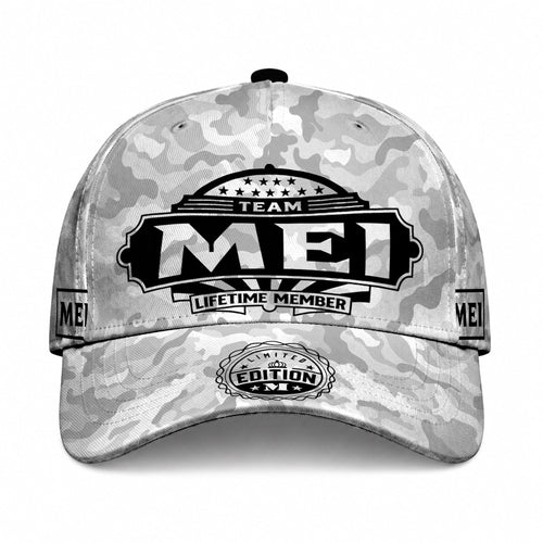 MEI TC01 HH79 Team Your Name Hat, Personalized Camo Baseball Cap, Custom Family Gift, Gift for Him Her