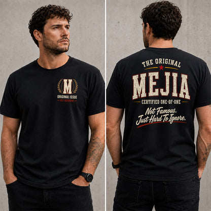 MEJIA W65-F6-168 – Personalized Original Issue Apparel “The Original NAME Certified One-of-One"