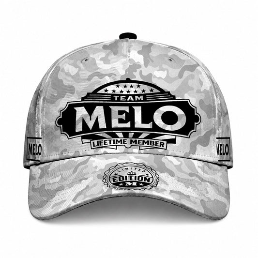 MELO TC01 HH79 Team Your Name Hat, Personalized Camo Baseball Cap, Custom Family Gift, Gift for Him Her