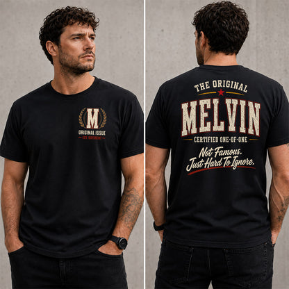 MELVIN W65-F6-168 – Personalized Original Issue Apparel “The Original NAME Certified One-of-One"