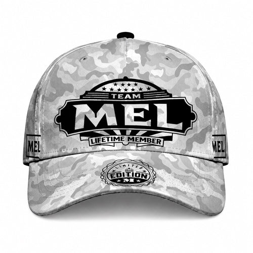 MEL TC01 HH79 Team Your Name Hat, Personalized Camo Baseball Cap, Custom Family Gift, Gift for Him Her