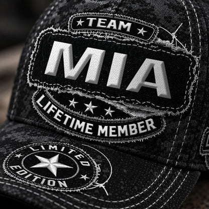 MIA TC03 HH79  Personalized Black Camo Baseball Cap, Custom Name Family Hat