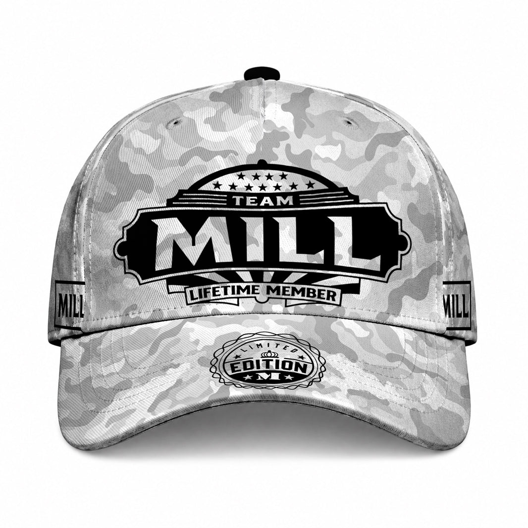 MILL TC01 HH79 Team Your Name Hat, Personalized Camo Baseball Cap, Custom Family Gift, Gift for Him Her