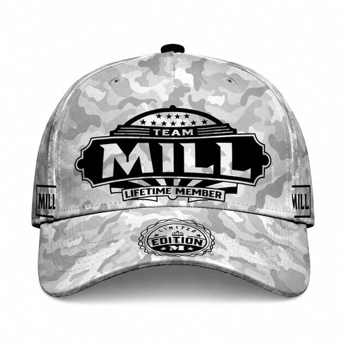 MILL TC01 HH79 Team Your Name Hat, Personalized Camo Baseball Cap, Custom Family Gift, Gift for Him Her