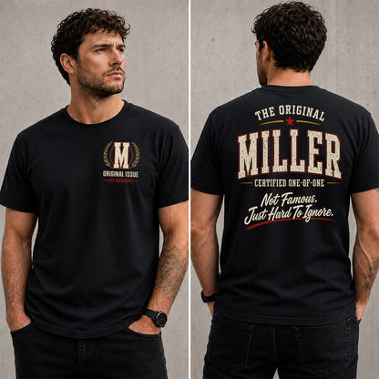 MILLER W65-F6-168 – Personalized Original Issue Apparel “The Original NAME Certified One-of-One"