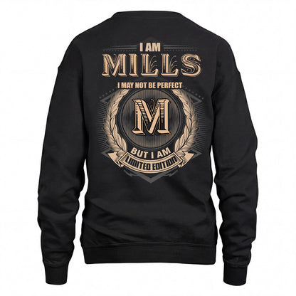 MILLS 2K-101–Personalized Name Quote Apparel “I Am NAME May Not Be Perfect But I Am Limited Edition”