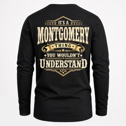 MONTGOMERY HH-F003–Personalized Name Quote Apparel “It’s an NAME Thing You Wouldn’t Understand”