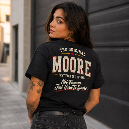 MOORE W65-F6-168 – Personalized Original Issue Apparel “The Original NAME Certified One-of-One"