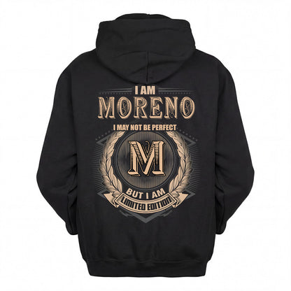 MORENO 2K-101–Personalized Name Quote Apparel “I Am NAME May Not Be Perfect But I Am Limited Edition”