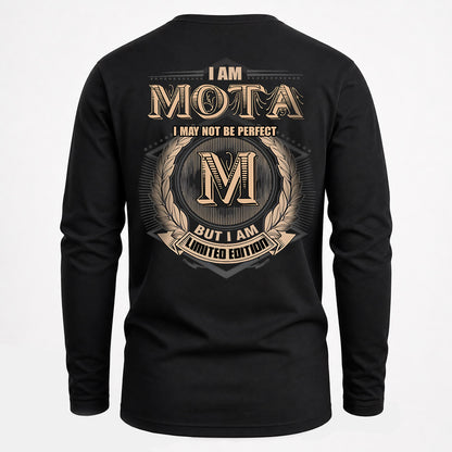 MOTA 2K-101–Personalized Name Quote Apparel “I Am NAME May Not Be Perfect But I Am Limited Edition”