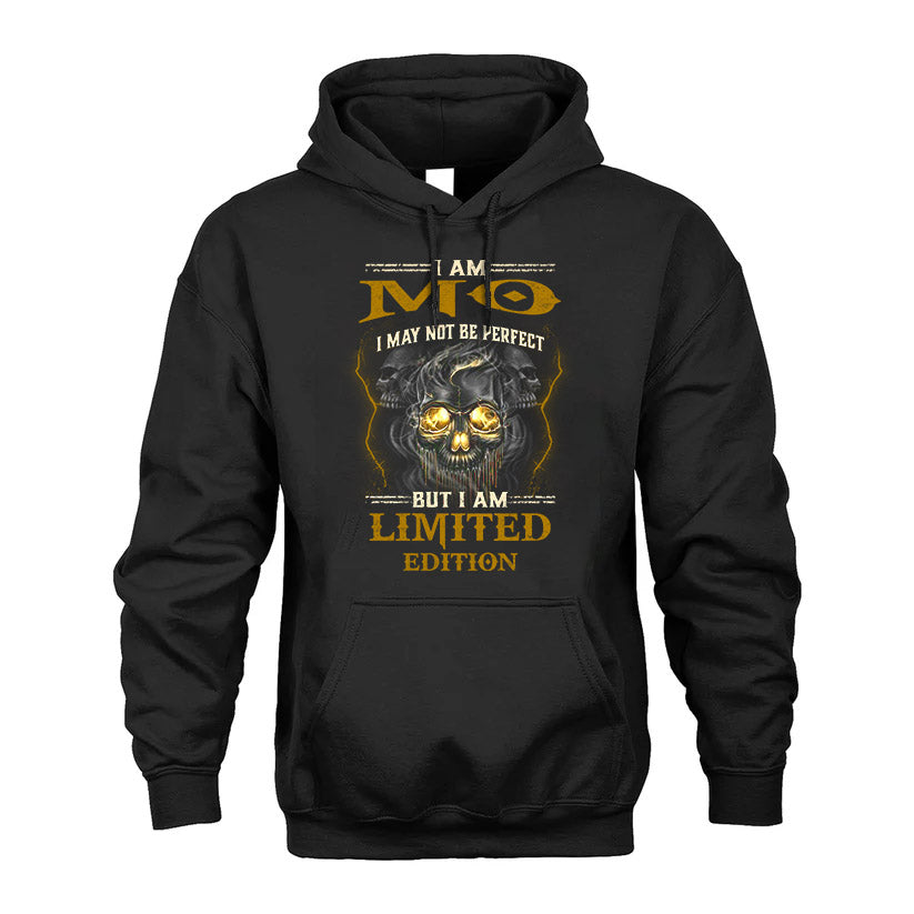I Am Mo, I May Not Be Perfect, But I Am Limited Edition – Personalized Skull T-Shirt
