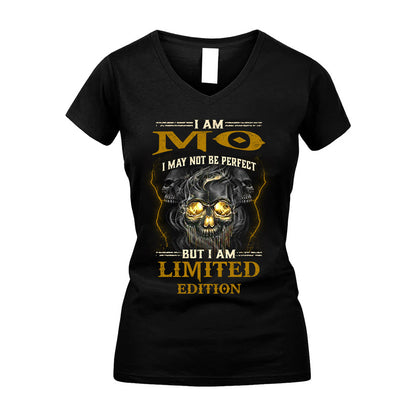 I Am Mo, I May Not Be Perfect, But I Am Limited Edition – Personalized Skull T-Shirt